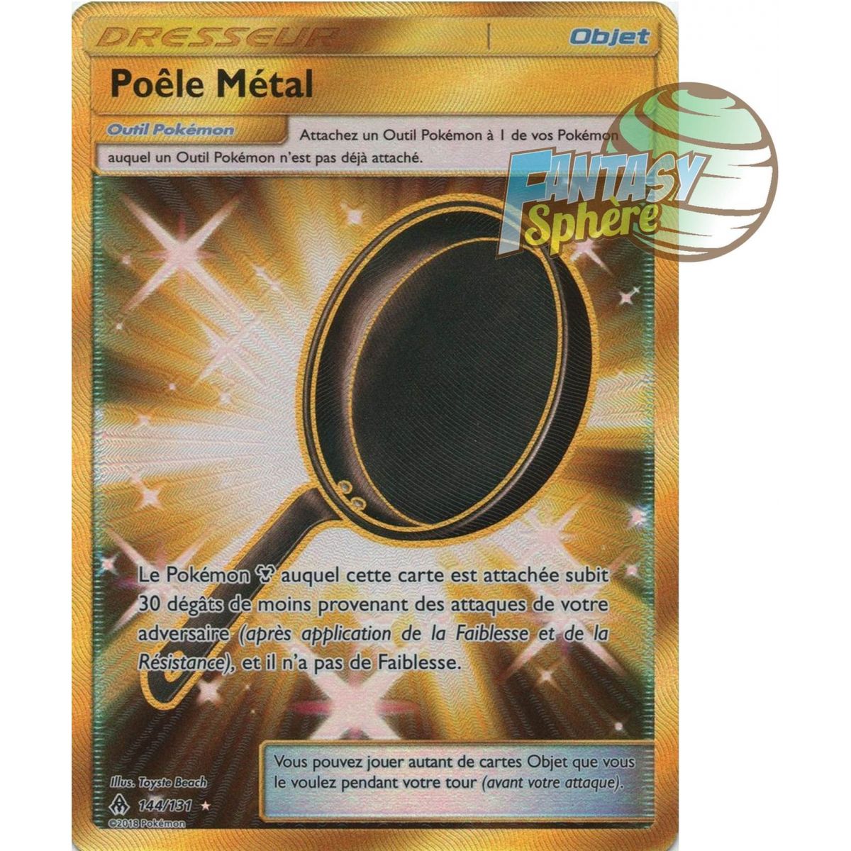 Item Poêle Métal - Secret Rare 144/131 - Soleil et Lune 6 Lumière Interdite