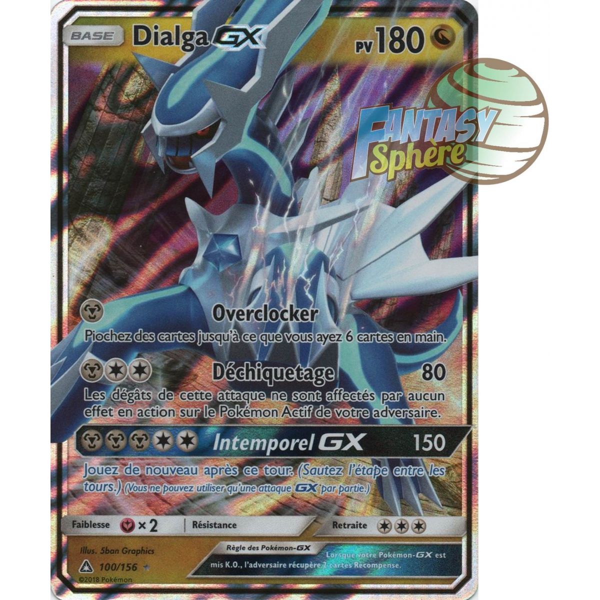 Item Dialga GX - Ultra Rare 100/156 - Soleil et Lune 5 Ultra Prisme