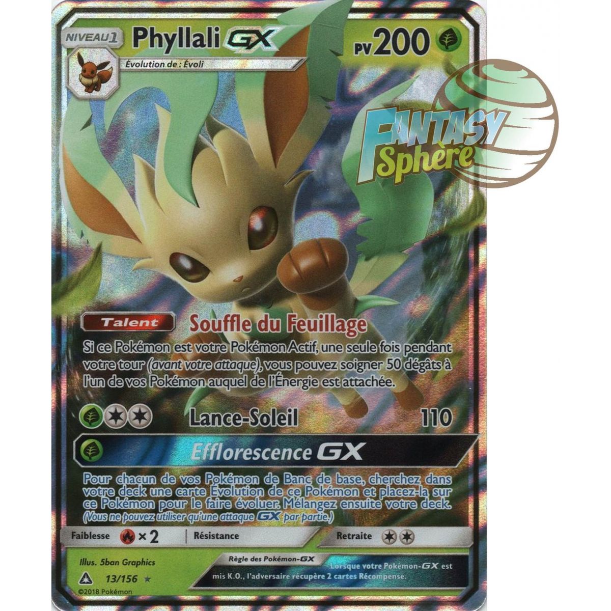 Phyllali GX - Ultra Rare 13/156 - Soleil et Lune 5 Ultra Prisme