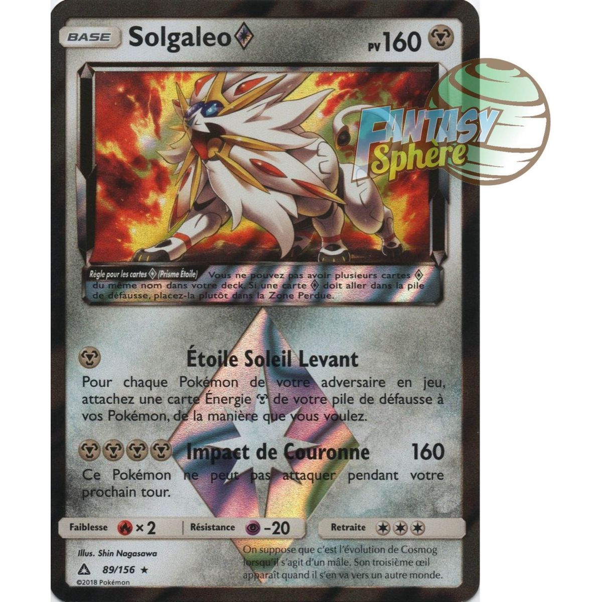 Solgaleo - Prisme Rare 89/156 - Soleil et Lune 5 Ultra Prisme
