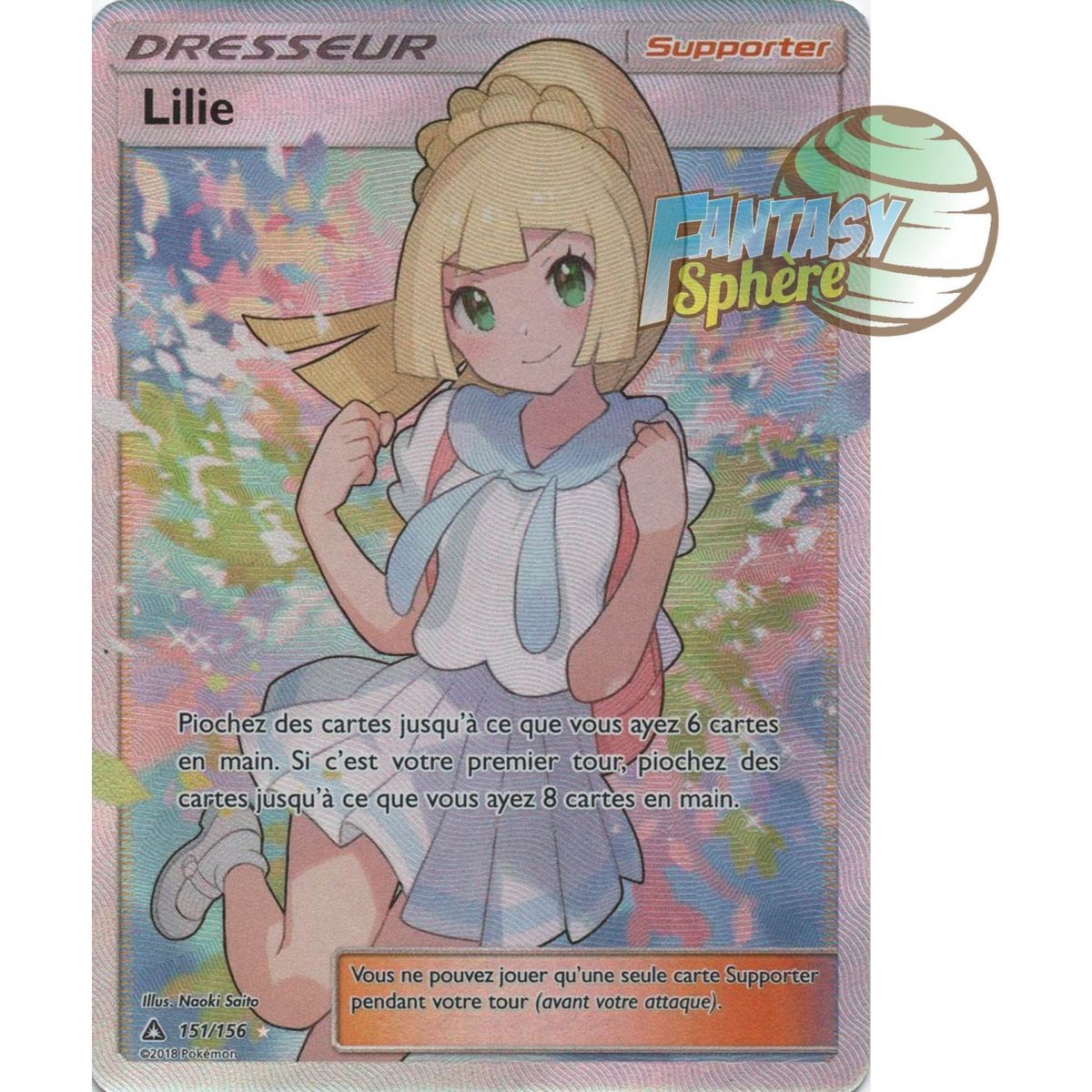 Lilie - Full Art Ultra Rare  151/156 - Soleil et Lune 5 Ultra Prisme