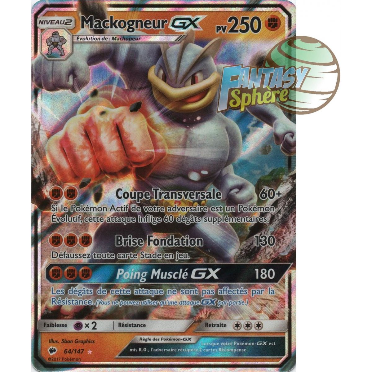 Item Mackogneur GX - Ultra Rare 64/147 - Soleil et Lune 3 Ombres Ardentes