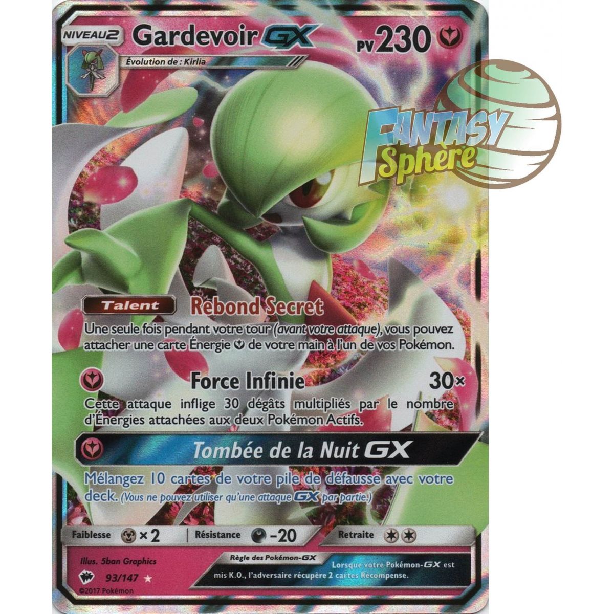 Item Gardevoir GX - Ultra Rare 93/147 - Soleil et Lune 3 Ombres Ardentes