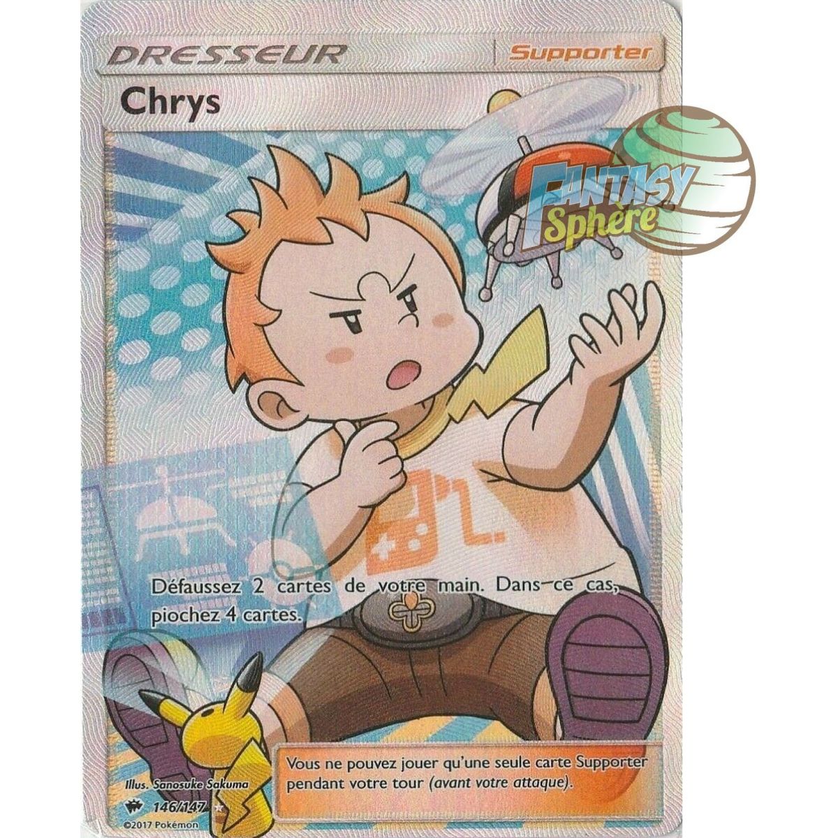 Chry-chry - Full Art Ultra Rare  146/147 - Soleil et Lune 3 Ombres Ardentes
