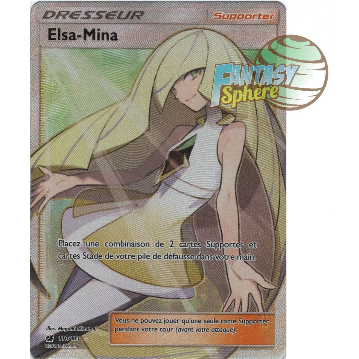 Elsa-Mina - Full Art Ultra Rare  110/111 - Soleil et Lune 4 Invasion Carmin