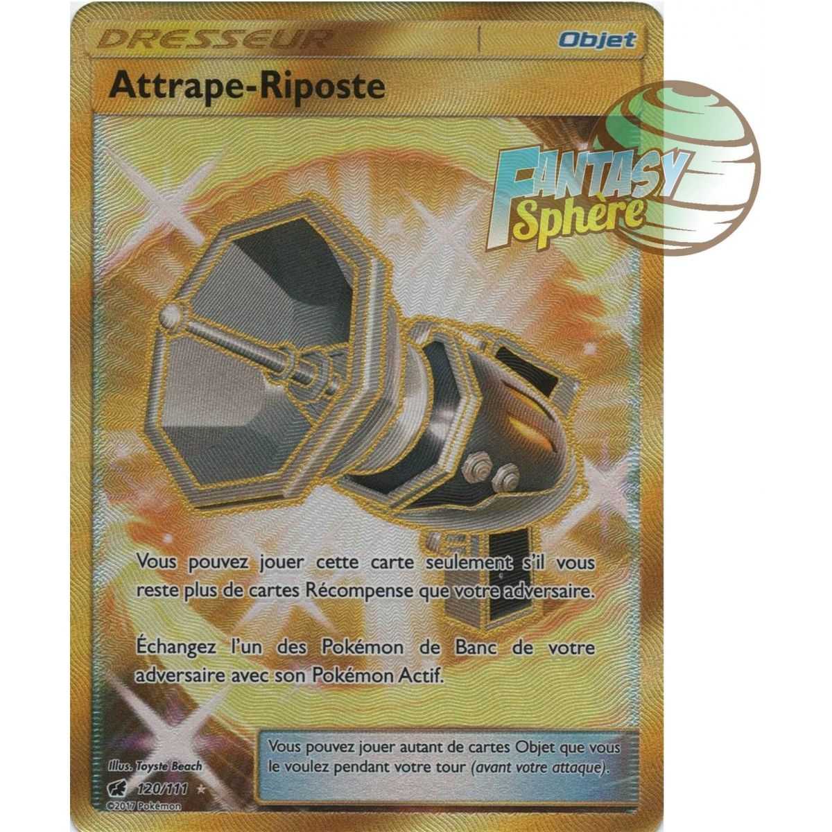 Item Attrape-Riposte - Secret Rare 120/111 - Soleil et Lune 4 Invasion Carmin