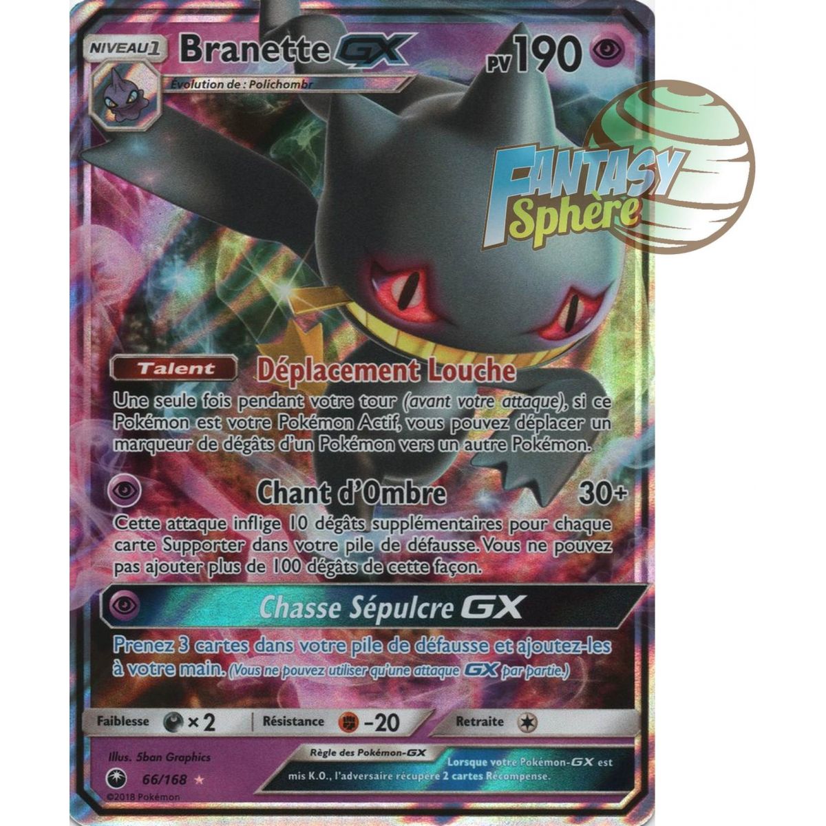 Item Branette GX - Ultra Rare 66/168 - Soleil et Lune 7 Tempête Céleste