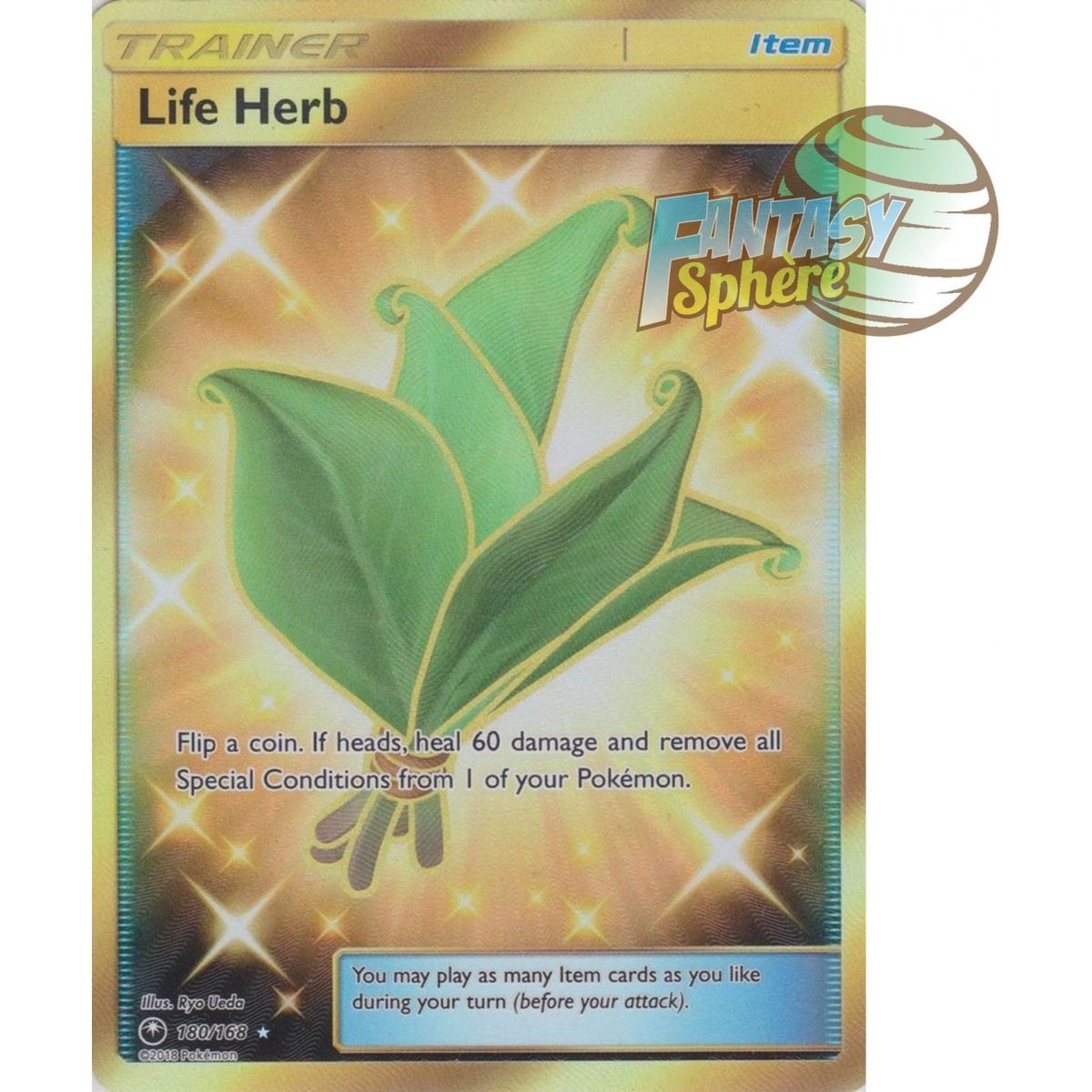 Herbe Sauveuse - Secret Rare 180/168 - Soleil et Lune 7 Tempête Céleste