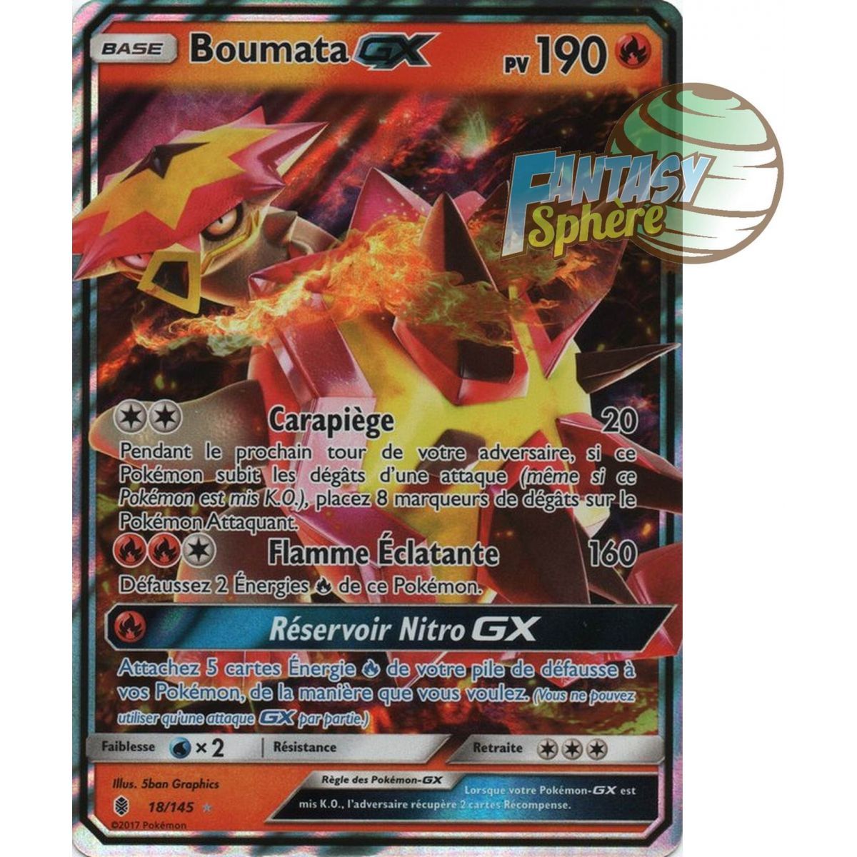 Boumata GX - Ultra Rare 18/145 - Soleil et Lune 2 Gardiens Ascendants