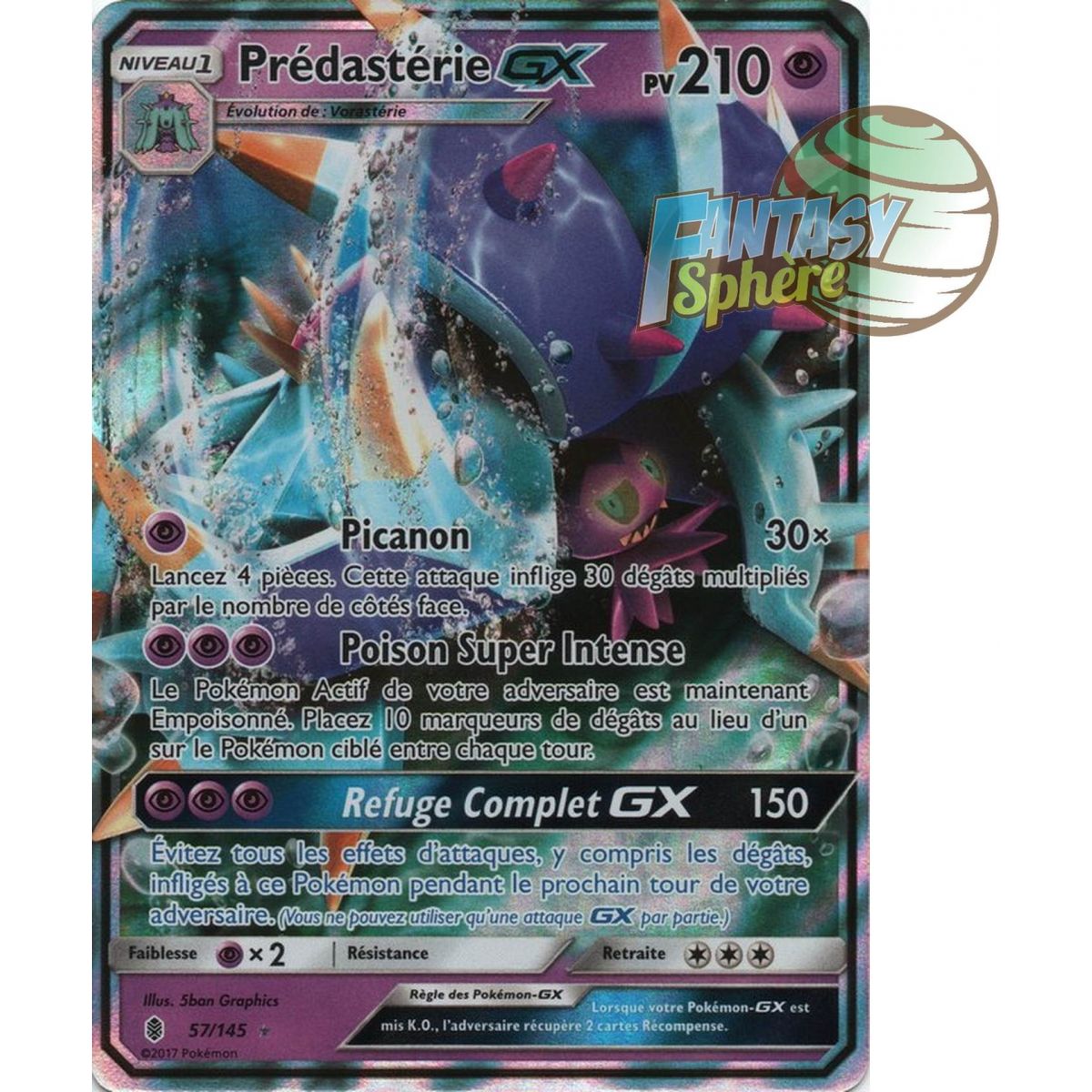 Prédastérie GX - Ultra Rare 57/145 - Soleil et Lune 2 Gardiens Ascendants