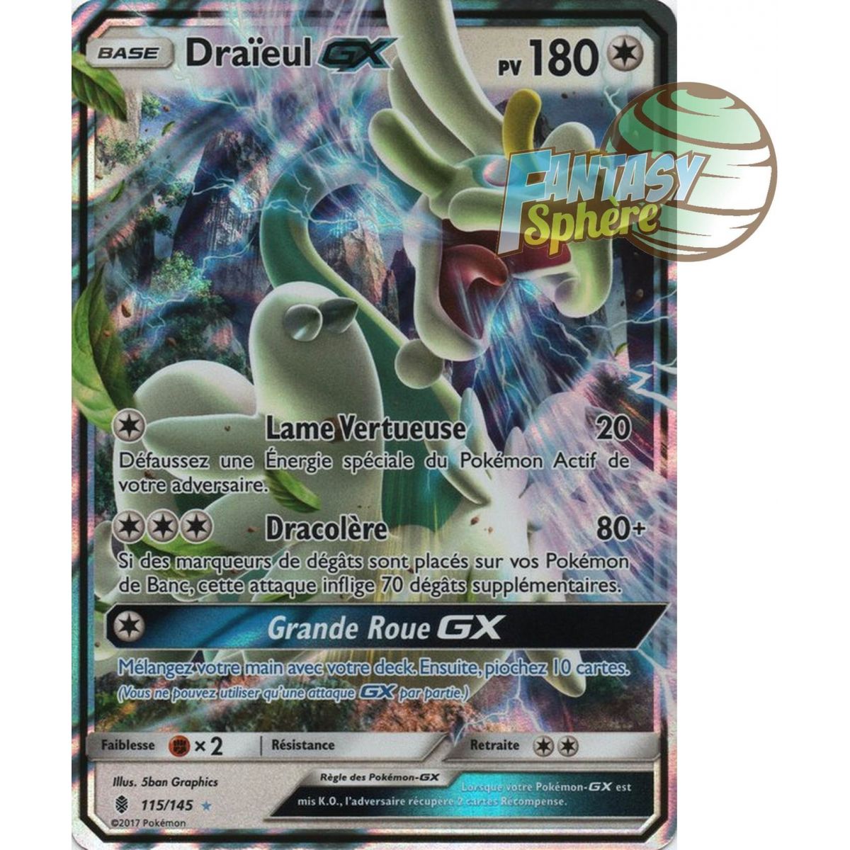 Draïeul GX - Ultra Rare 115/145 - Soleil et Lune 2 Gardiens Ascendants