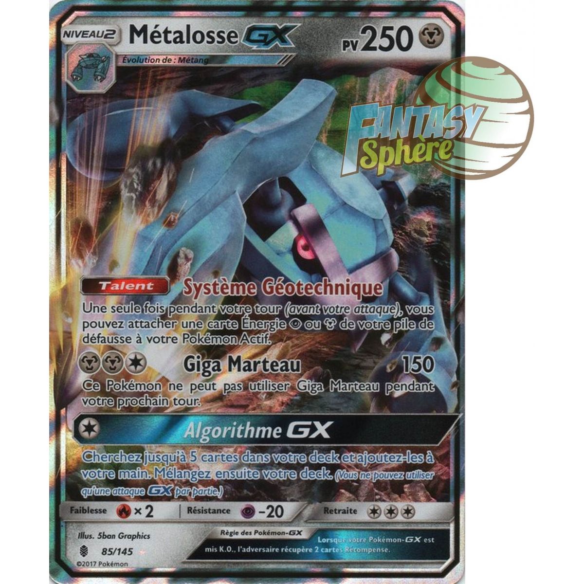 Métalosse GX - Ultra Rare 85/145 - Soleil et Lune 2 Gardiens Ascendants