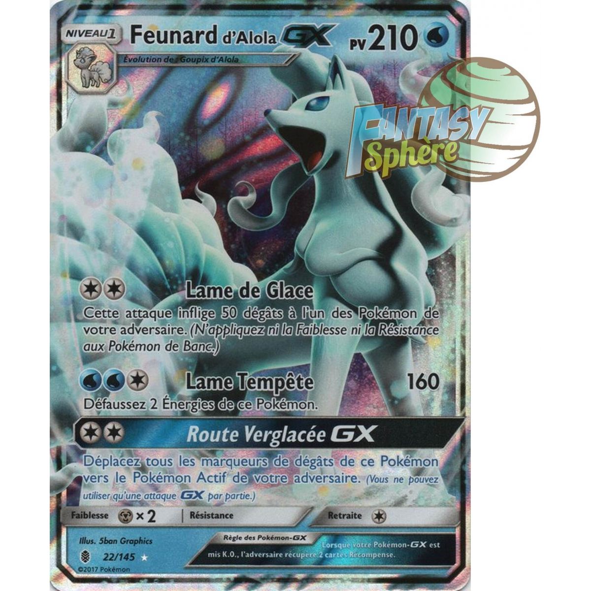 Feunard d'Alola GX - Ultra Rare 22/145 - Soleil et Lune 2 Gardiens Ascendants