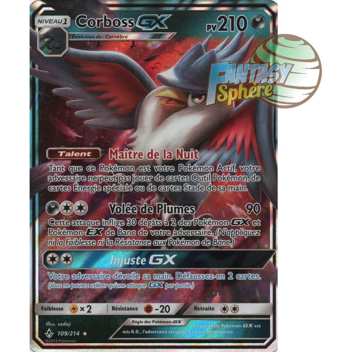 Item Corboss GX - Ultra Rare 109/214 - Soleil et Lune 10 Alliance Infaillible