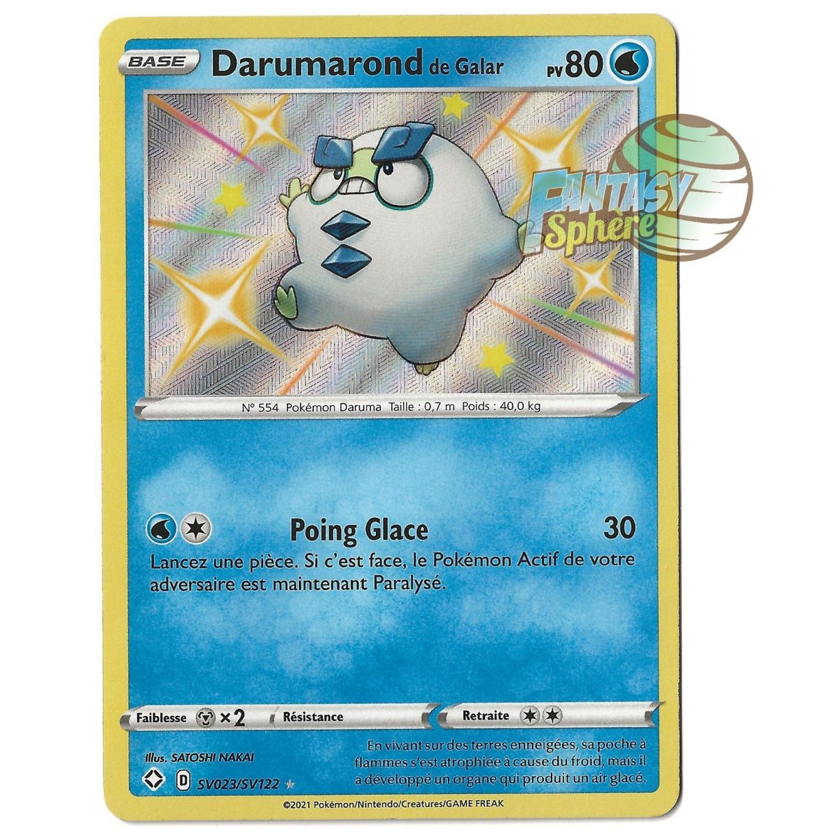 Item Darumarond de Galar - Shiny SV023/SV122 - Epee et Bouclier Destinées Radieuses