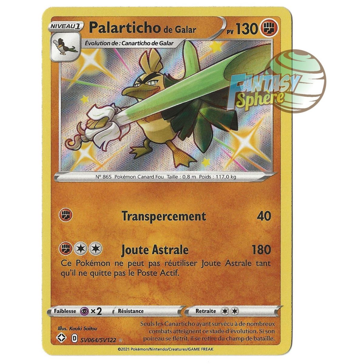 Item Palarticho de Galar - Shiny SV064/SV122 - Epee et Bouclier Destinées Radieuses