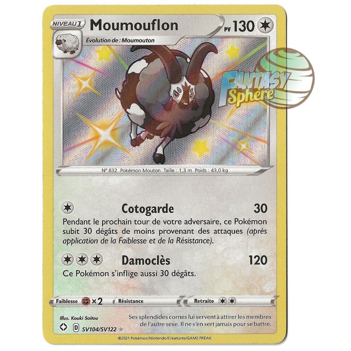 Moumouflon - Shiny SV104/SV122 - Epee et Bouclier Destinées Radieuses