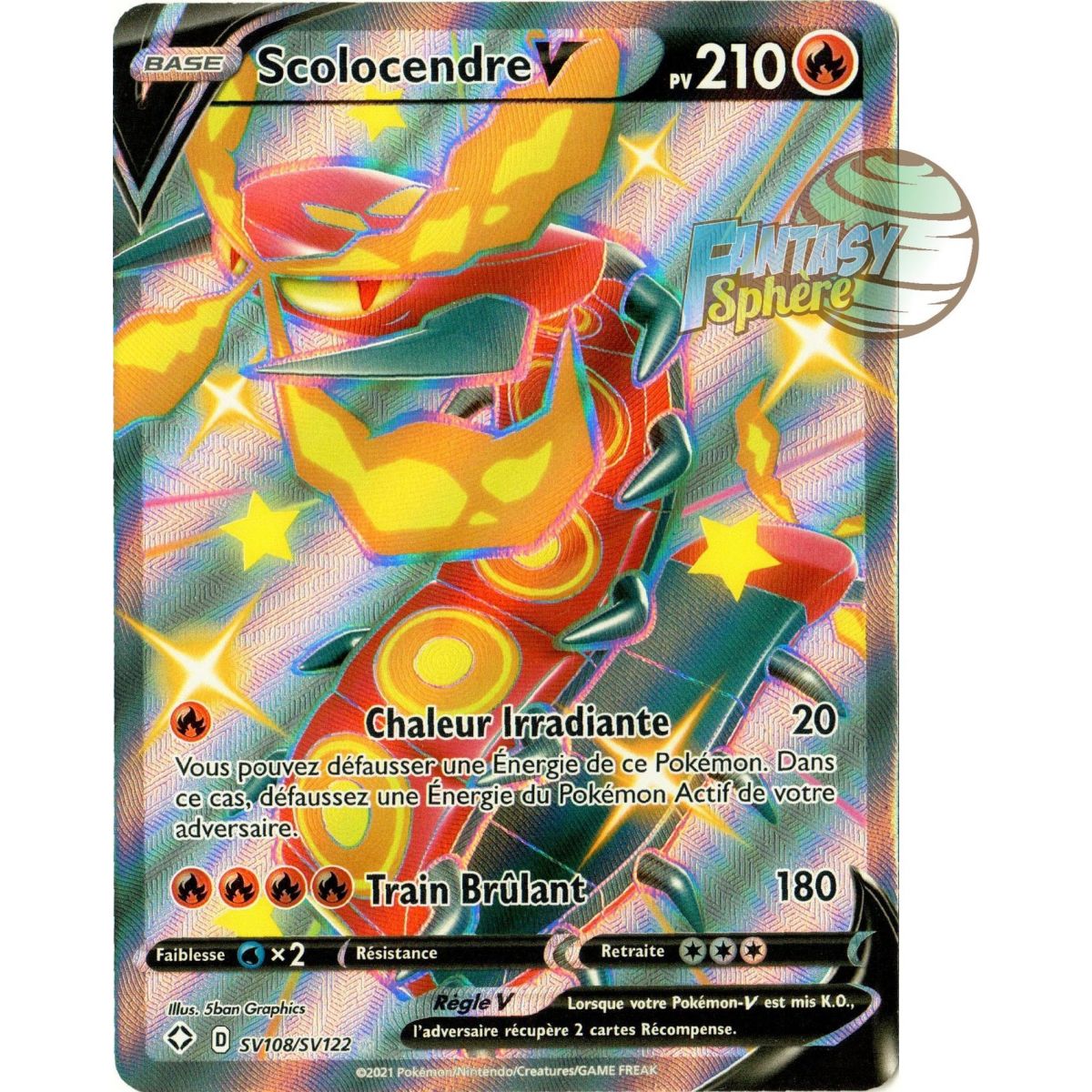 Item Scolocendre V - Full Art Ultra Rare SV108/SV122 - Epee et Bouclier Destinées Radieuses