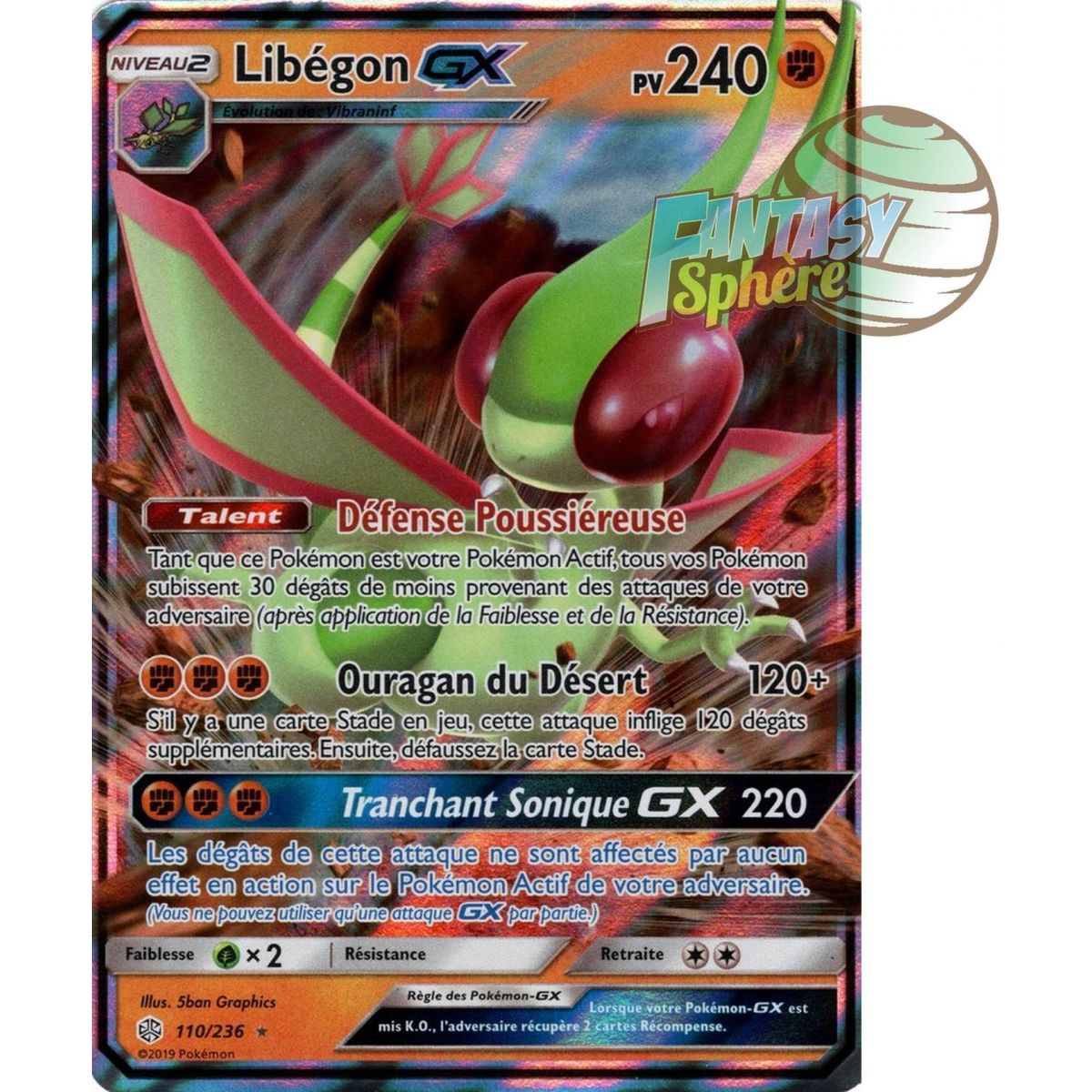 Libégon GX - Ultra Rare 110/236 - Soleil et Lune 12 Éclipse Cosmique
