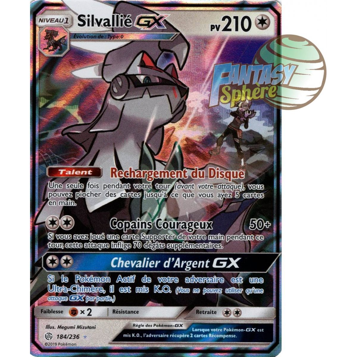 Silvallié GX - Ultra Rare 184/236 - Soleil et Lune 12 Éclipse Cosmique