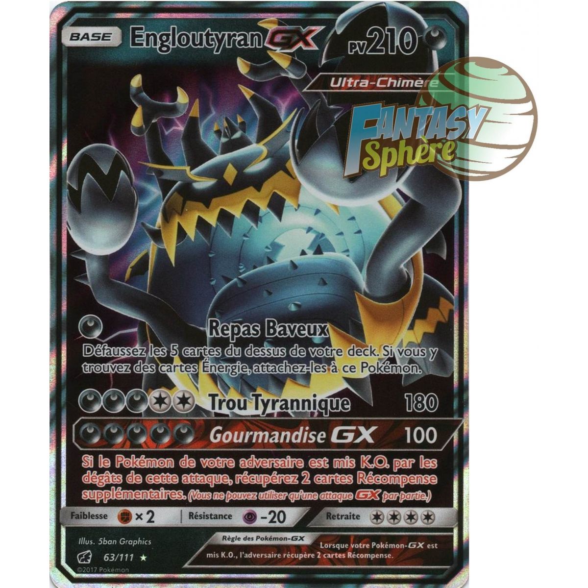 Item Engloutyran GX - Ultra Rare 63/111 - Soleil et Lune 4 Invasion Carmin