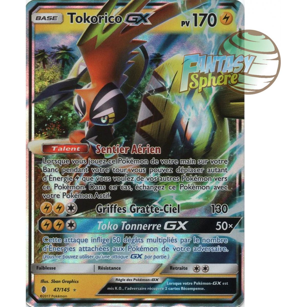 Tokorico GX - Ultra Rare 47/145 - Soleil et Lune 2 Gardiens Ascendants