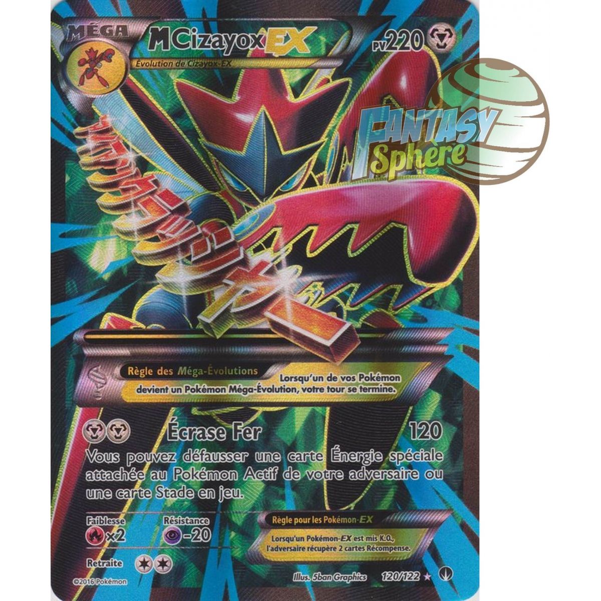 Méga Cizayox EX - Full Art Ultra Rare  120/122 - XY 9 Rupture TURBO