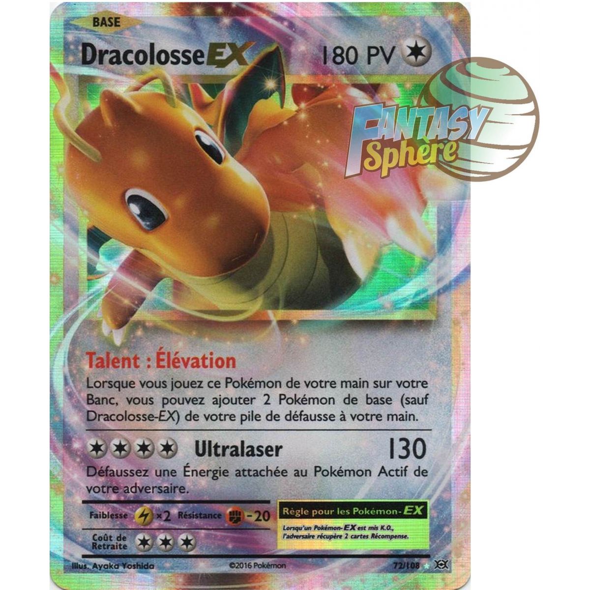 Dracolosse EX - Ultra Rare 72/108 - XY 12 Évolutions