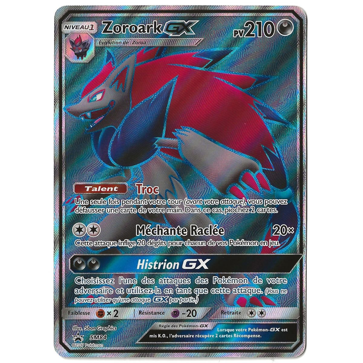 Shiny Zoroark GX Ultra Rare 77a/73 Pokemon Hidden Fates Alternate Art Promo (LP)