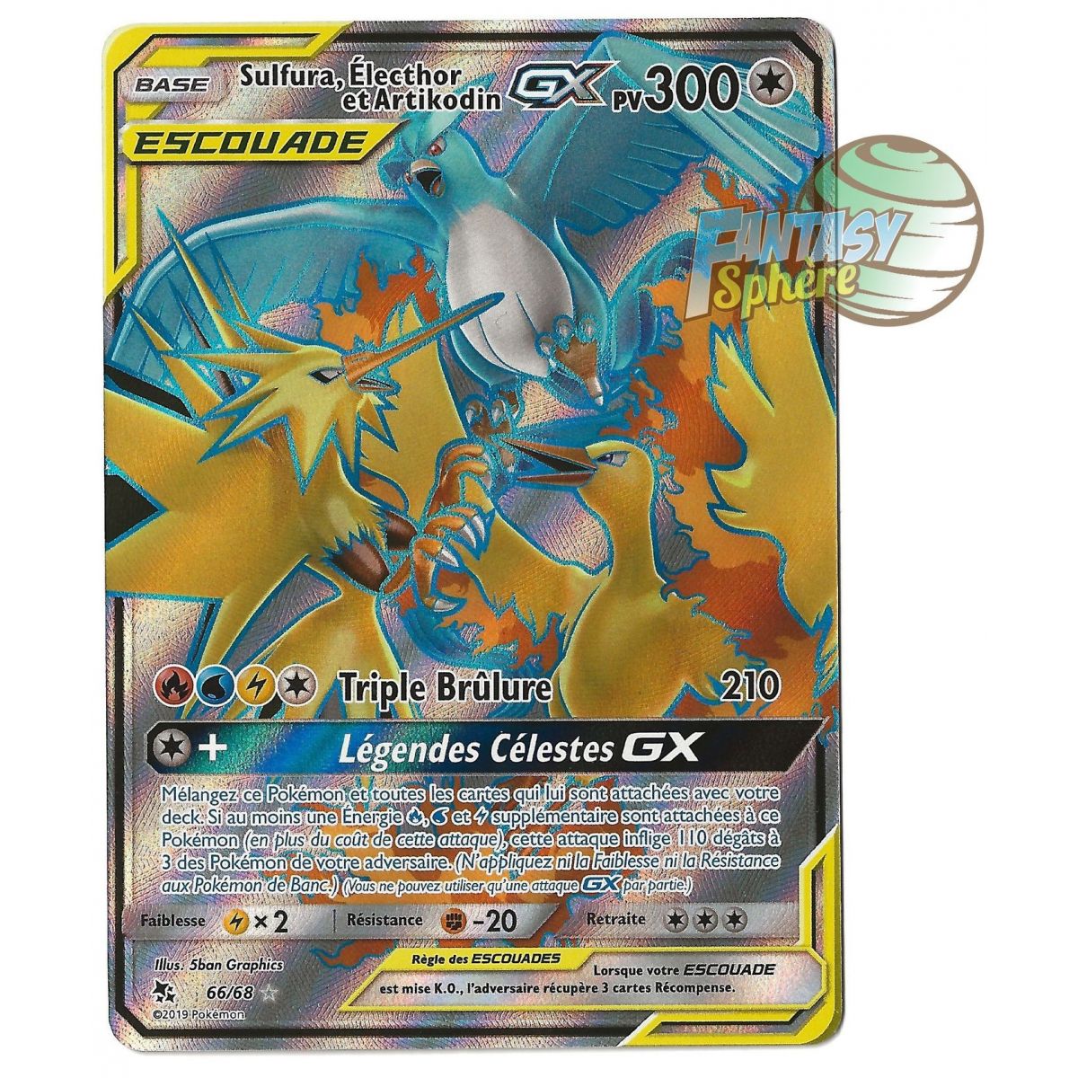 Carte Pokémon Gold Artikodin GX - Carte Pokemon Rare