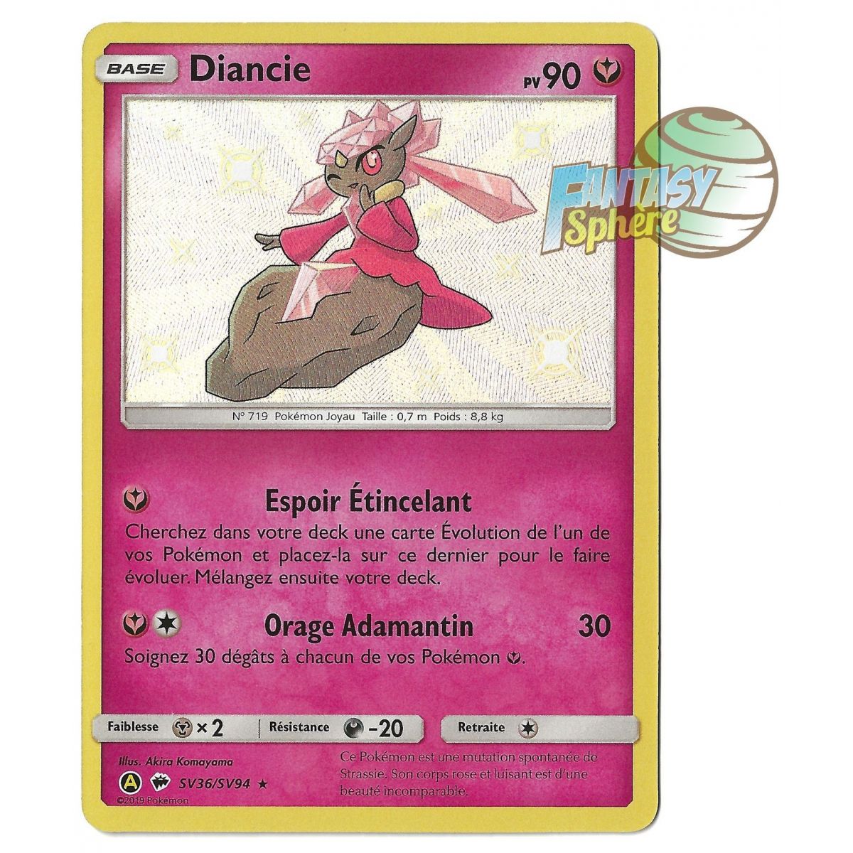 Diancie - Shiny SV36/SV94 - Soleil et Lune 11.5 Destinees Occultes