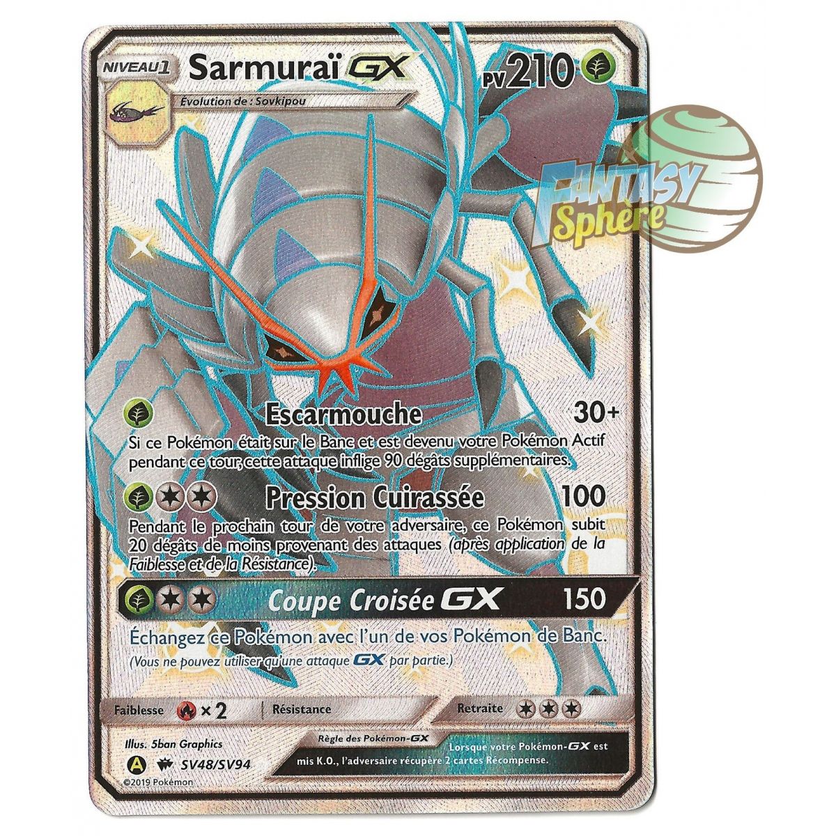 Sarmuraï GX - Full Art Ultra Rare SV48/SV94 - Soleil et Lune 11.5 Destinees Occultes