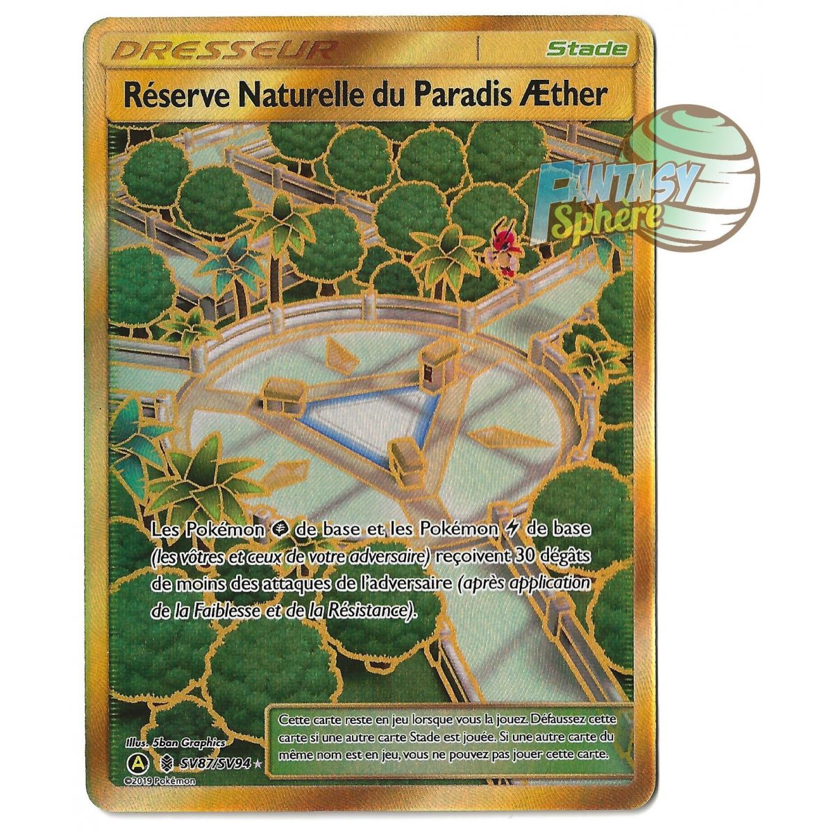 Réserve Naturelle du Paradis Æther - Full Art Ultra Rare SV87/SV94 - Soleil et Lune 11.5 Destinees Occultes