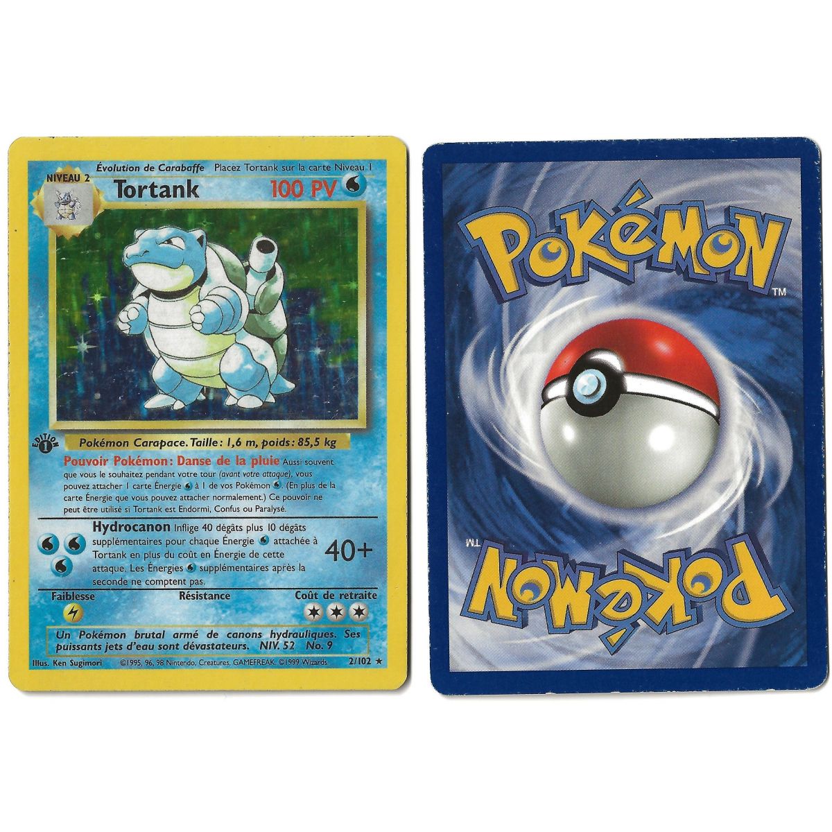 Tortank 2/102 Set de Base Holo 1st Français Voir Scan