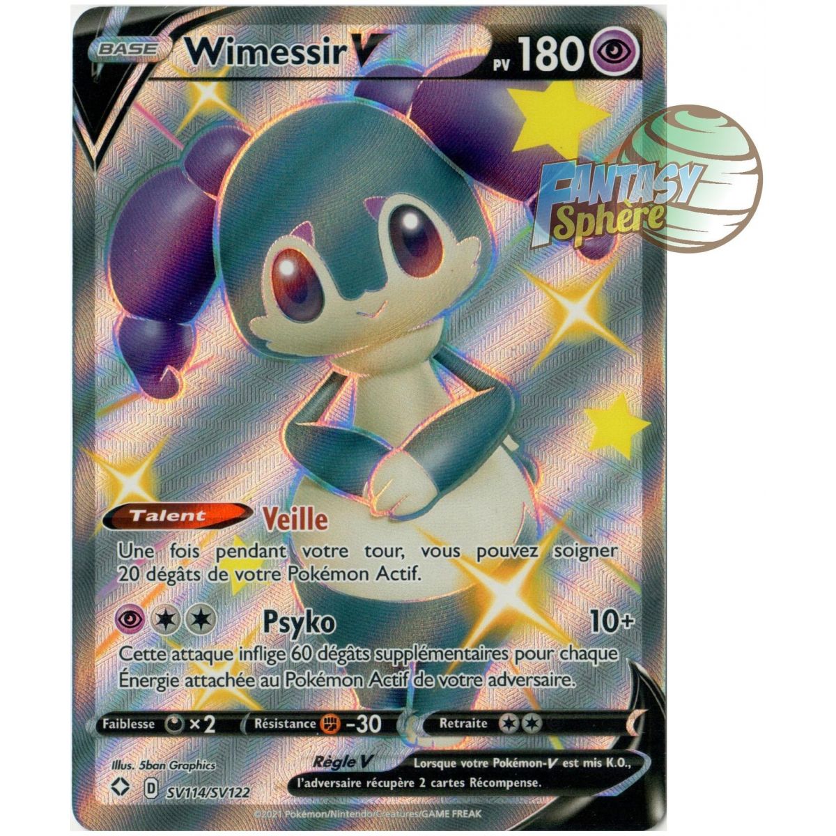 Wimessir V - Full Art Ultra Rare SV114/SV122 - Epee et Bouclier 4.5 Destinées Radieuse