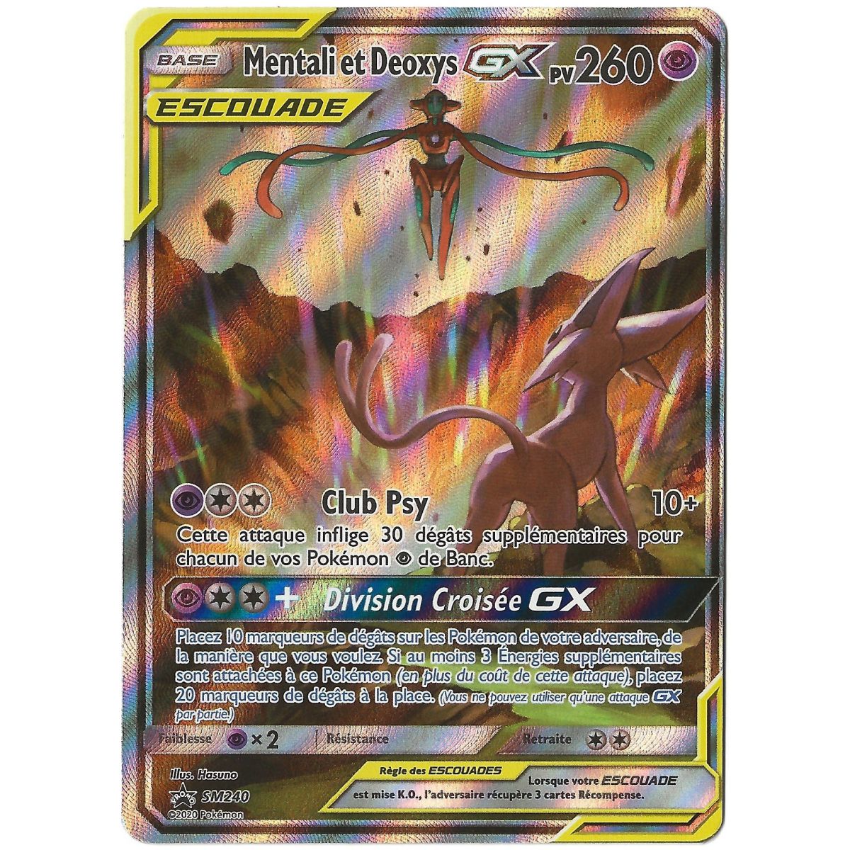 Mentali et Deoxys GX - Full Art Ultra Rare - SM240