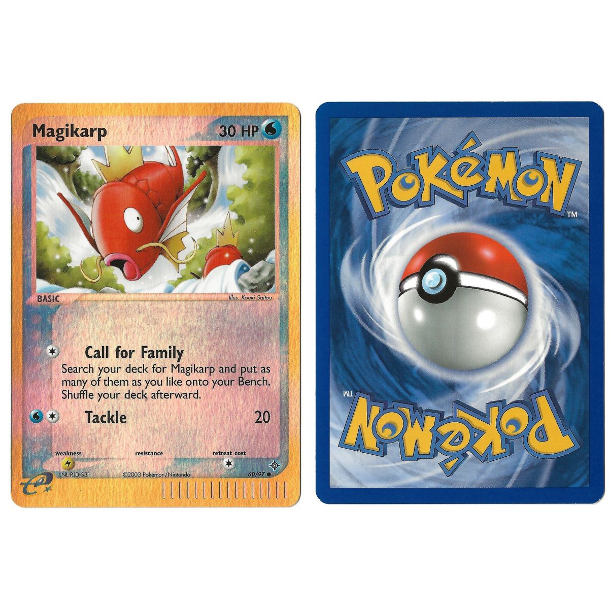 Magikarp (2) 60/97 EX Dragon Reverse Unlimited Anglais Voir Scan