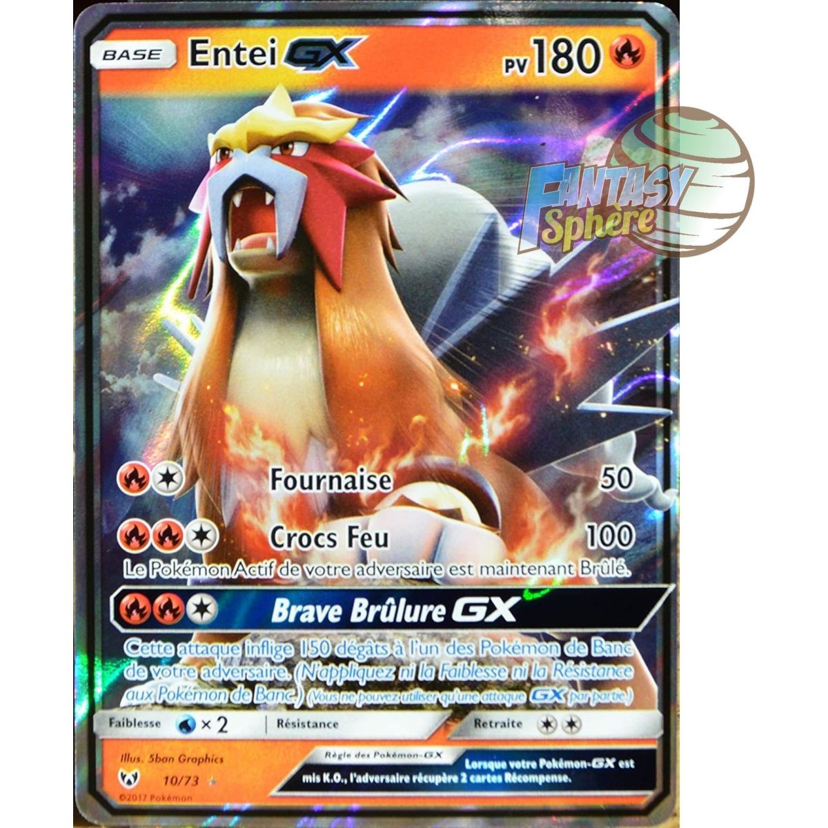 Item Entei GX - Ultra Rare 10/73 - Soleil et Lune 3.5 Légendes Brillantes