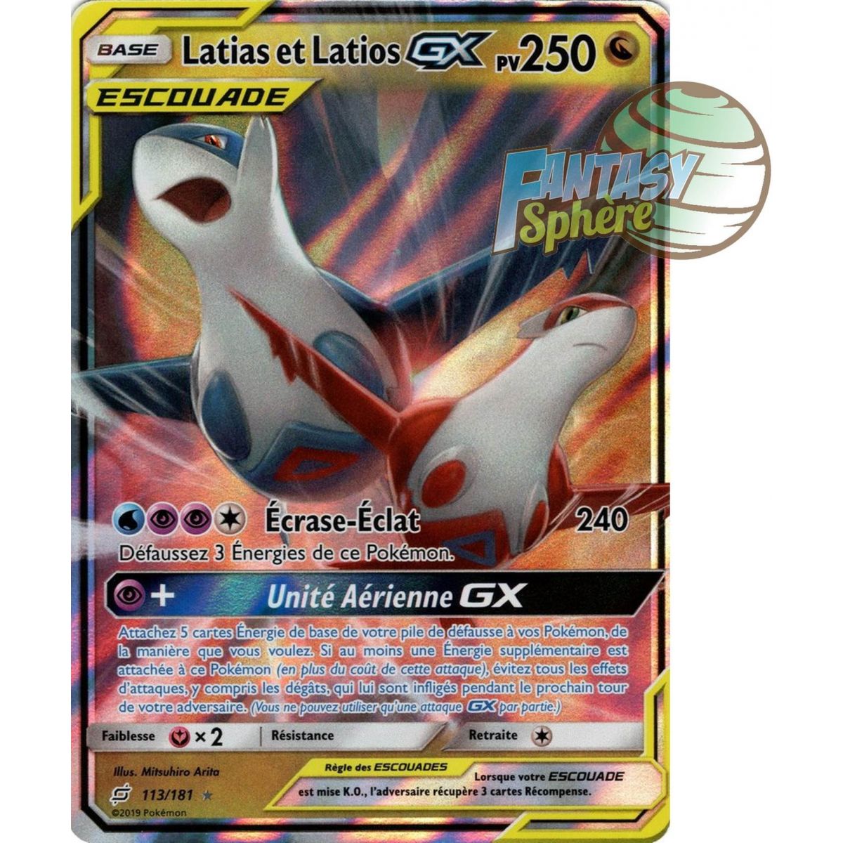 Latias & Latios GX - Ultra Rare 113/181 - Soleil et Lune 9 Duo de Choc