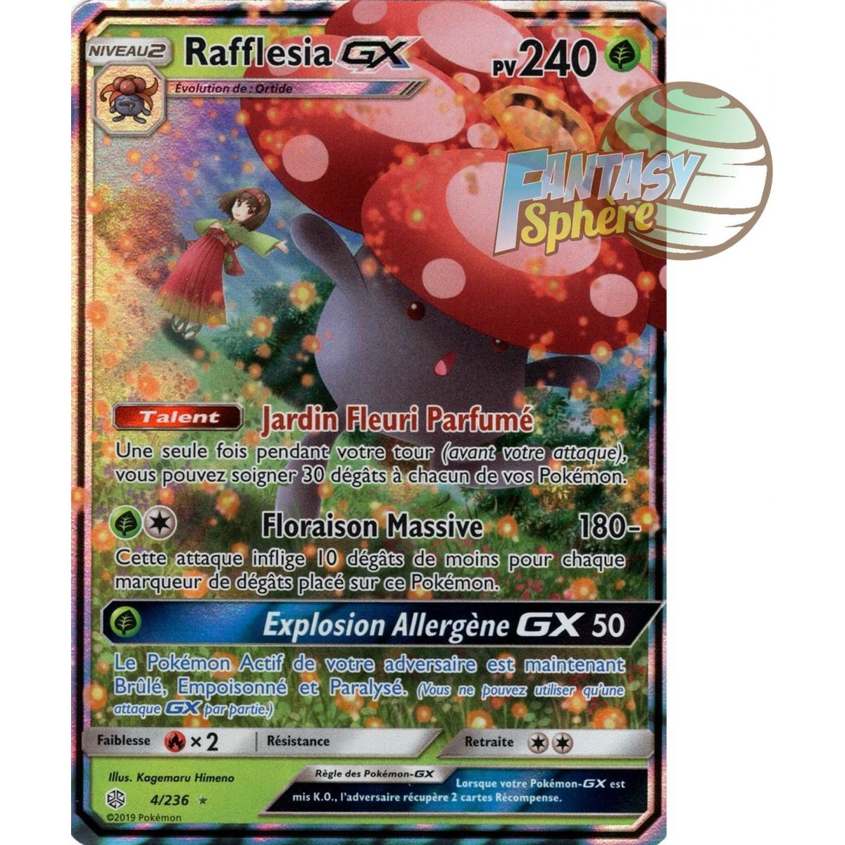 Rafflesia GX - Ultra Rare 4/236 - Soleil et Lune 12 Éclipse Cosmique