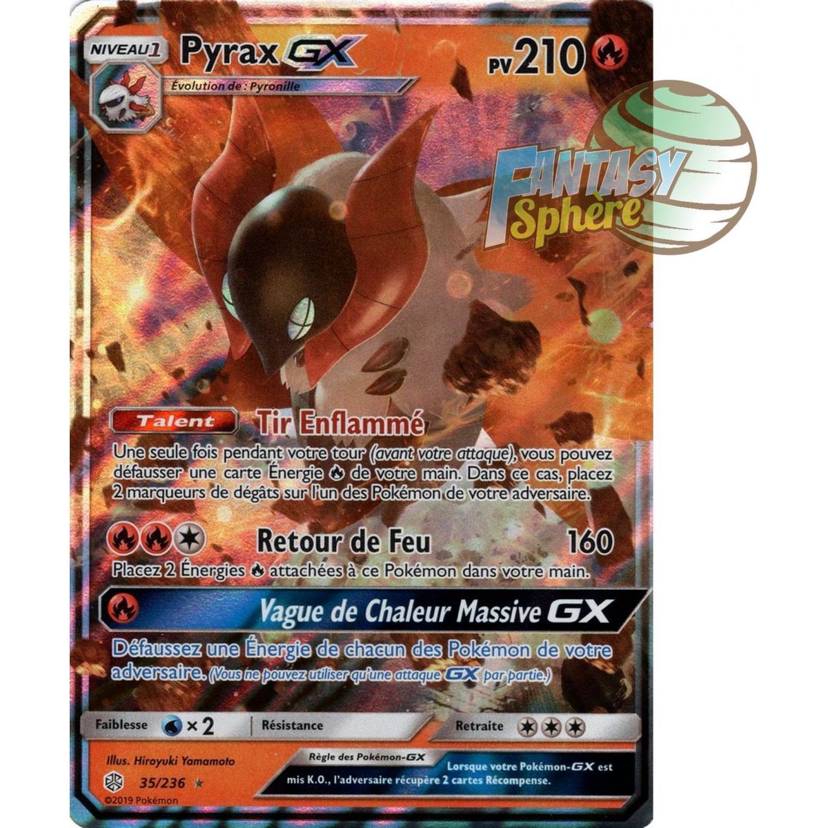 Item Pyrax GX - Ultra Rare 35/236 - Soleil et Lune 12 Éclipse Cosmique