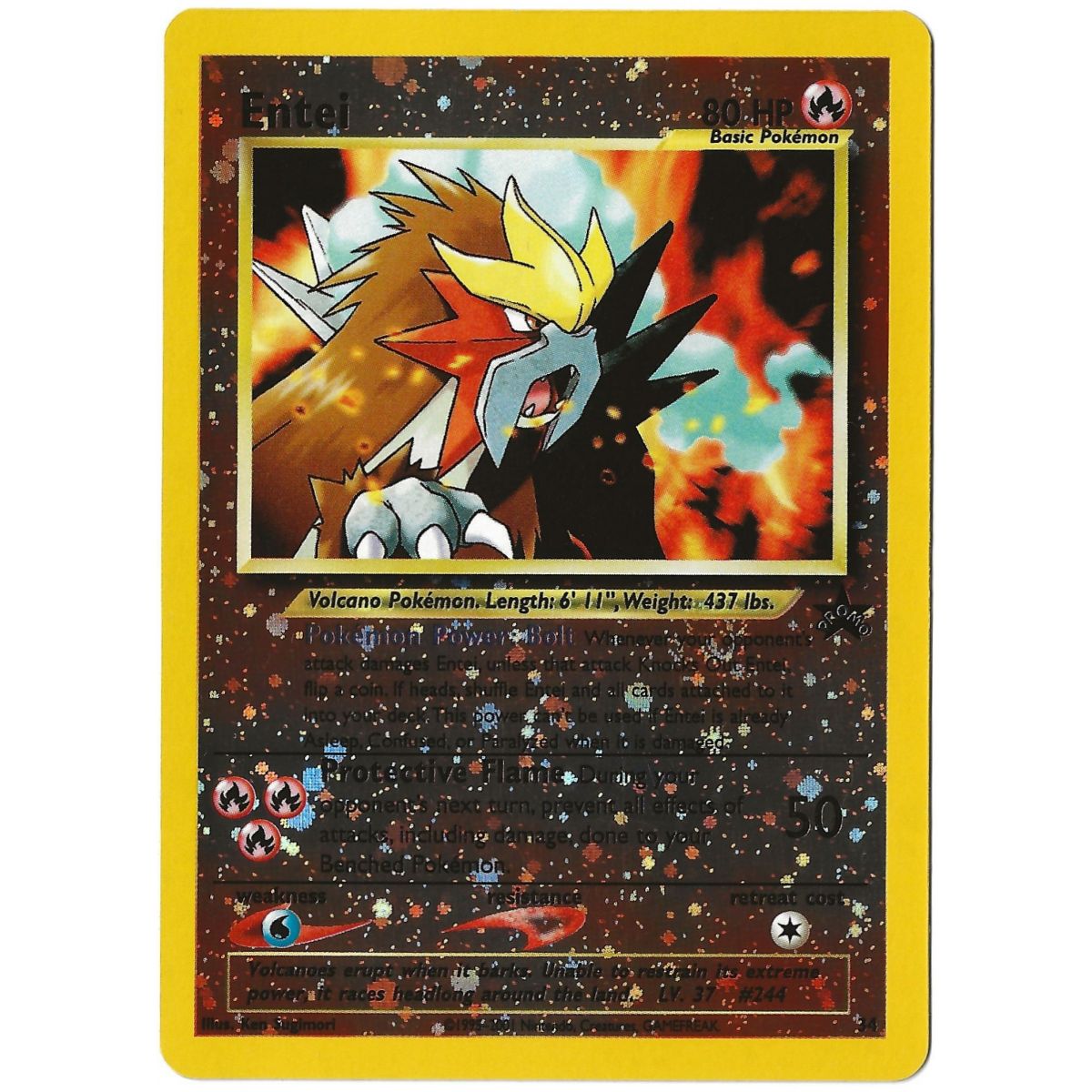 Entei - Reverse Rare - Wizard Black Star Promo 29 - Anglais