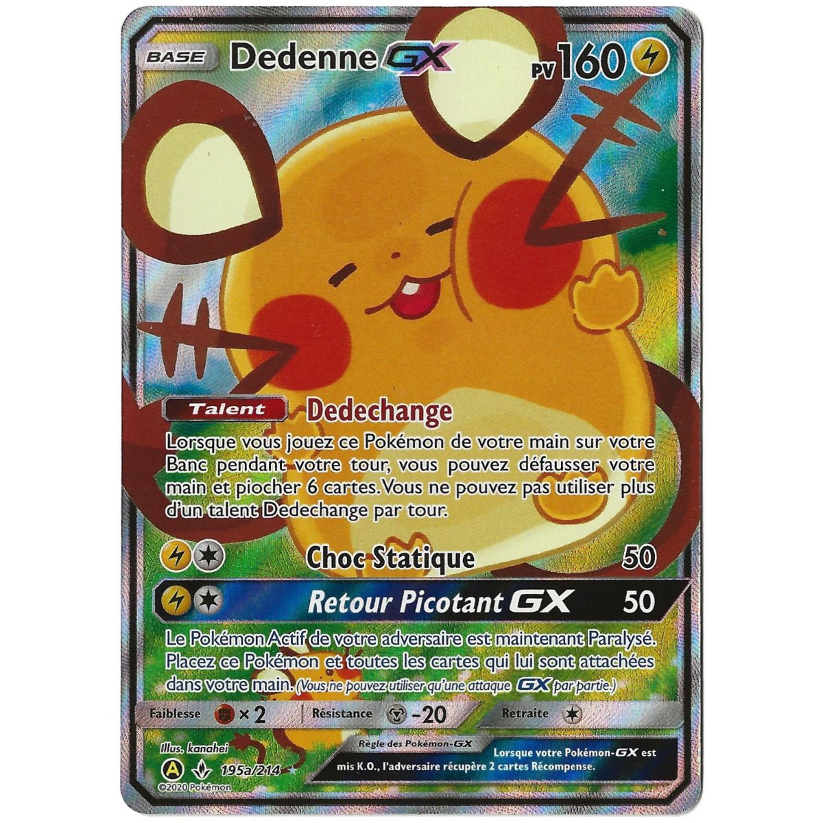 Dedenne GX - Full Art Ultra Rare - 195a/214