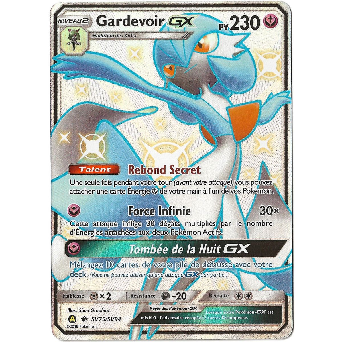 Item Gardevoir GX - Full Art Ultra Rare SV75/SV94 - Soleil et Lune 11.5 Destinees Occultes