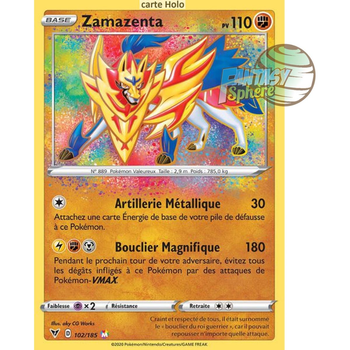 Zamazenta - Amazing Rare 102/185 - Epee et Bouclier 4 Voltage Eclatant