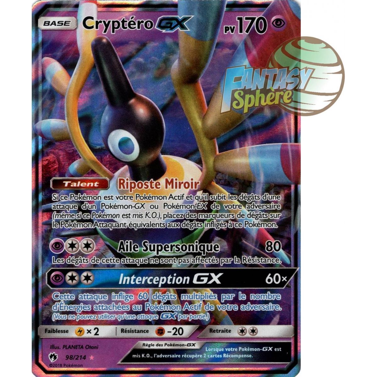 Cryptéro GX - Ultra Rare 98/214 - Soleil et Lune 8 Tonnerre Perdu