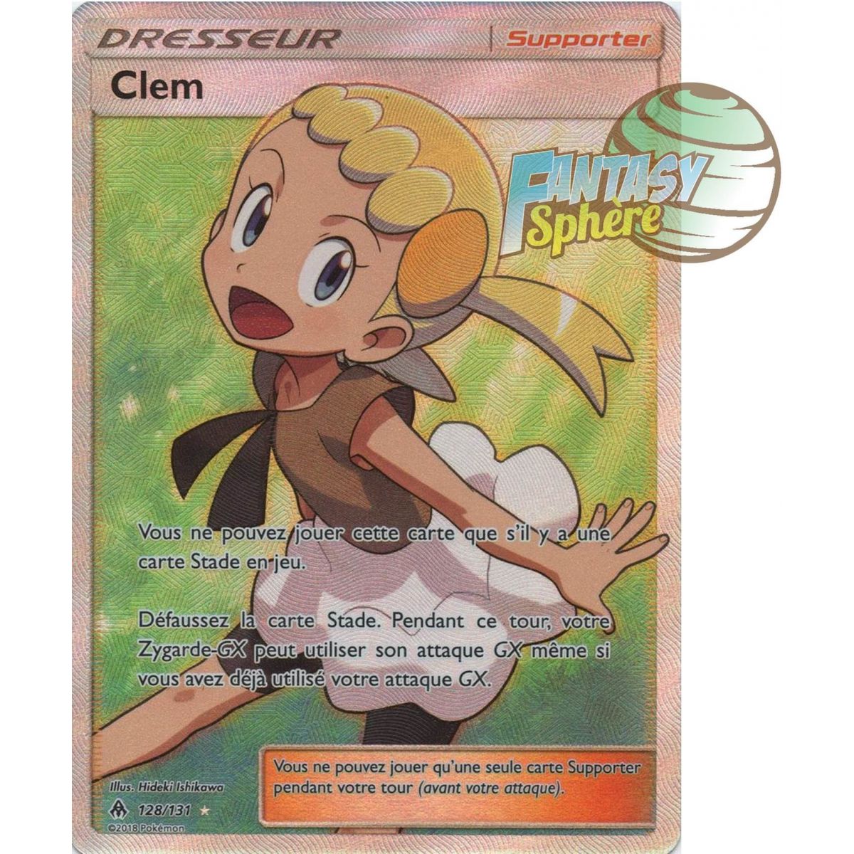 Clem - Full Art Ultra Rare  128/131 - Soleil et Lune 6 Lumière Interdite