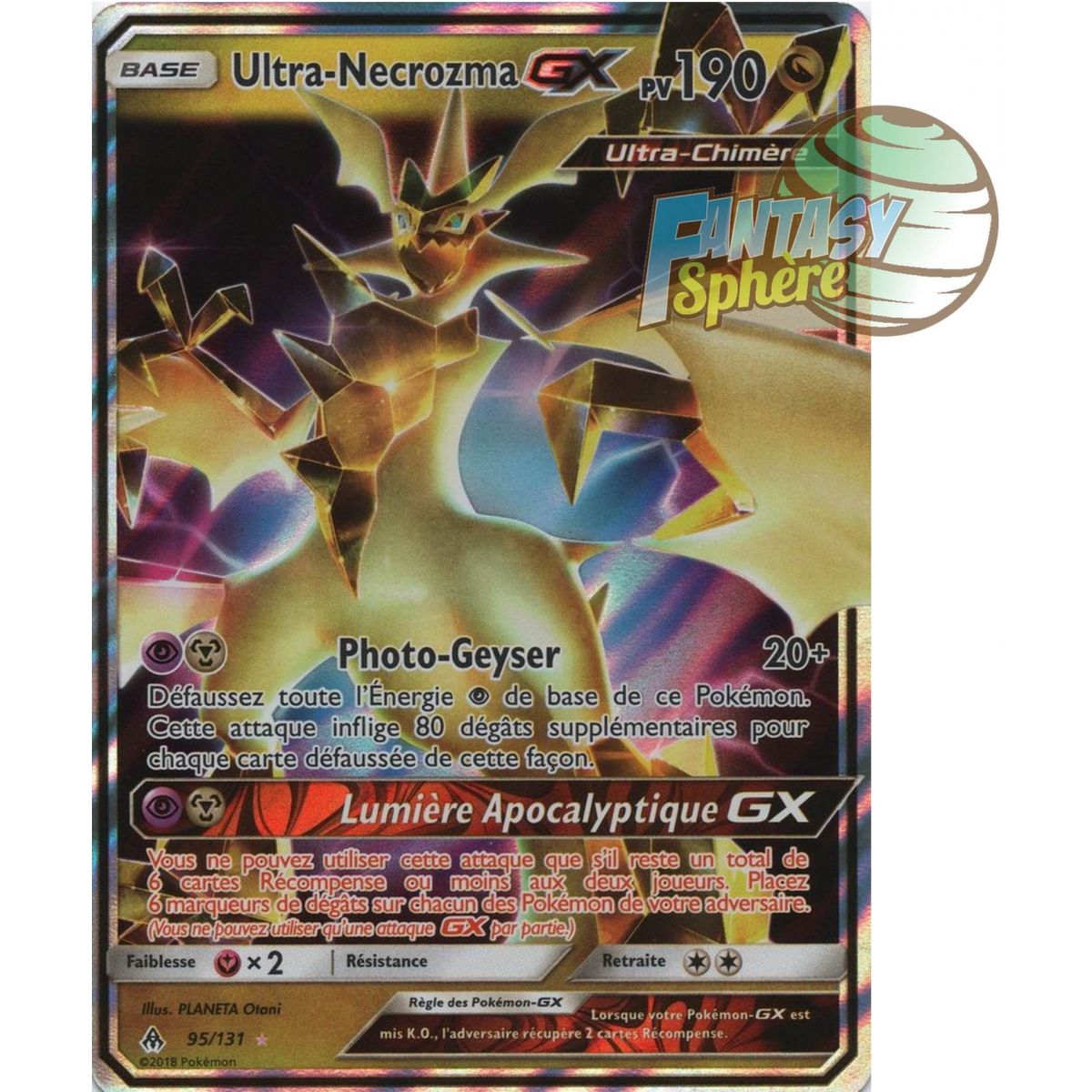 Ultra-Necrozma GX - Ultra Rare 95/131 - Soleil et Lune 6 Lumière Interdite