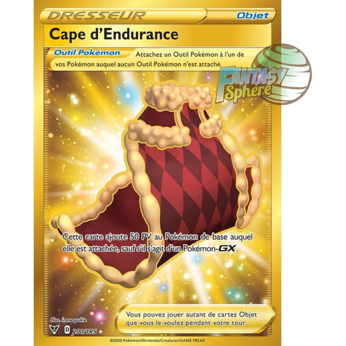 Cape d'Endurance - Secret Rare 200/185 - Epee et Bouclier 4 Voltage Eclatant