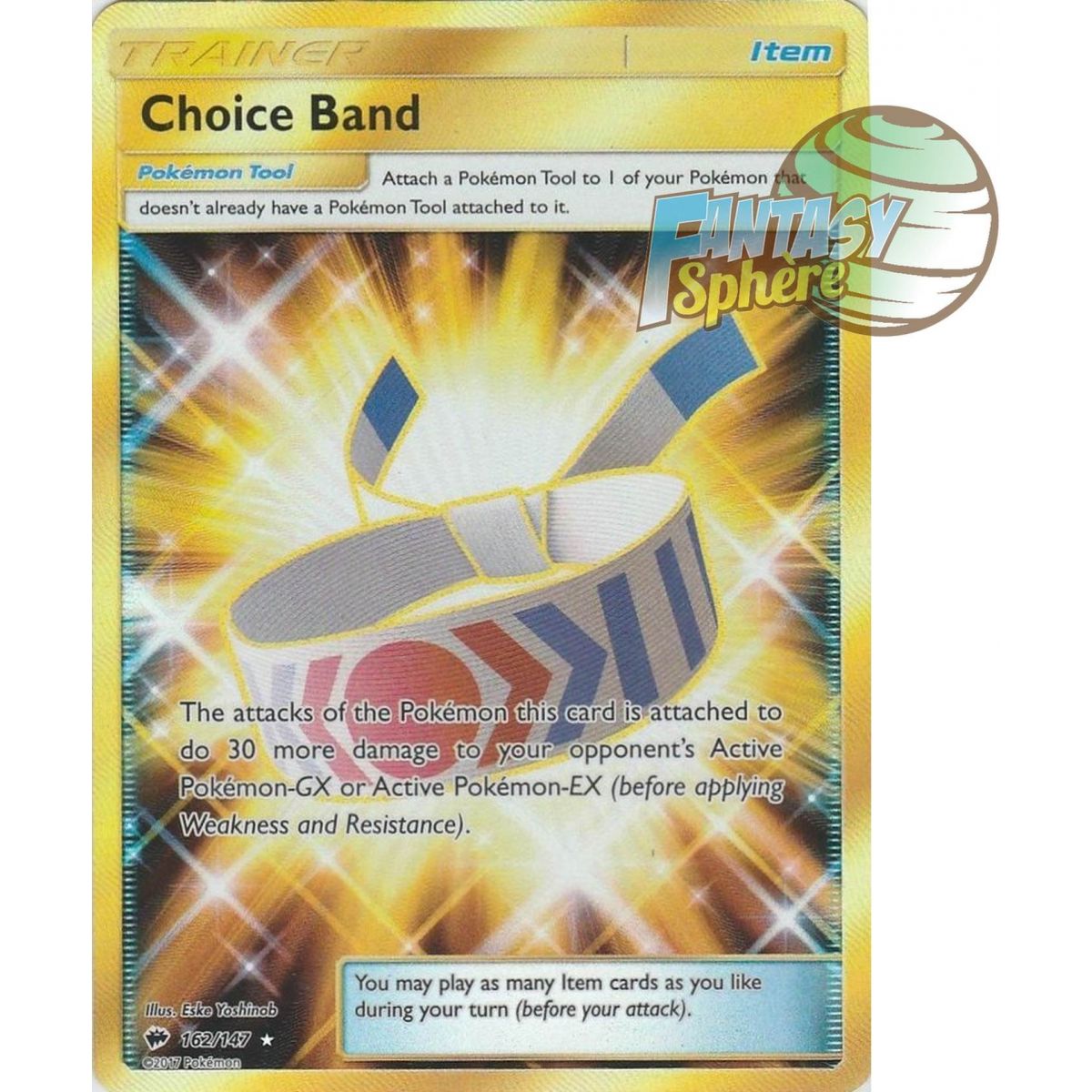 Item Bandeau Choix - Secret Rare 162/147 - Soleil et Lune 3 Ombres Ardentes